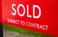 Sold Subject To Contract Real Estate Agent Sign Royalty Free Stock Photo
