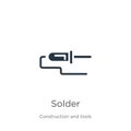 Solder icon vector. Trendy flat solder icon from construction and tools collection isolated on white background. Vector