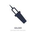 solder icon on white background. Simple element illustration from Construction and tools concept