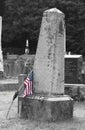 Solder memorial with flag Royalty Free Stock Photo