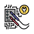 solder and repair electronic color icon vector illustration Royalty Free Stock Photo