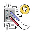 solder and repair electronic color icon vector illustration Royalty Free Stock Photo