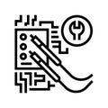 solder and repair electronic line icon vector illustration Royalty Free Stock Photo