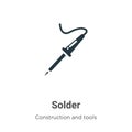 Solder vector icon on white background. Flat vector solder icon symbol sign from modern construction and tools collection for