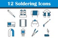 Soldering Icon Set Royalty Free Stock Photo