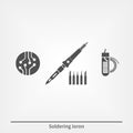 Soldering icons vector