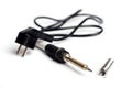 Soldering iron with Tin Solder Royalty Free Stock Photo