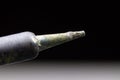 Soldering iron tip.Old soldering iron.Tin on the soldering iron tip Royalty Free Stock Photo