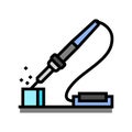 soldering materials engineering color icon vector illustration