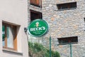 Logo and sign of Beck`s beer