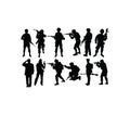 Soldier and Army Force Silhouettes