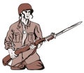 Soldier with bayonet