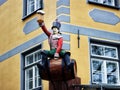 Soldier on beer barrel