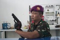 Soldier With Bionic Hand In Indonesia