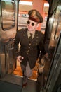 Soldier boarding Troop Train Royalty Free Stock Photo