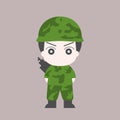 Soldier cartoon character