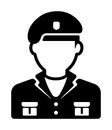 Soldier commander, officer vector icon illustration