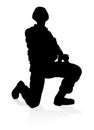 Soldier Detailed Silhouette Royalty Free Stock Photo