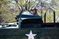 Soldier driving a tank