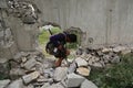 A soldier fighting the Houthi militia in the city of Taiz, Yemen