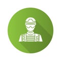 Soldier flat design long shadow glyph icon Royalty Free Stock Photo