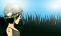 Soldier girl Royalty Free Stock Photo