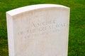 Soldier of the great war Bedford house cemetery. Royalty Free Stock Photo