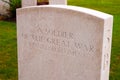 A soldier of the great war Scottish regiment. Royalty Free Stock Photo