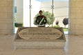 Soldier Guarding Arafats tomb in Ramallah Royalty Free Stock Photo