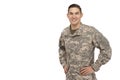 Soldier with hands on hips Royalty Free Stock Photo