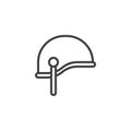 Soldier helmet line icon