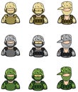 Soldier icon collection set 1