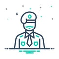 Mix icon for Soldier, fighter and army Royalty Free Stock Photo