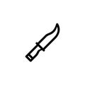 Soldier Knife Weapon Monoline Symbol Icon Logo for Graphic Design, UI UX, Game, Android Software, and Website.