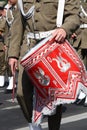 Soldier marching with drum Royalty Free Stock Photo