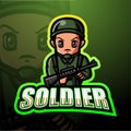 Soldier mascot esport logo design