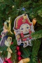Moscow, Russia - January 10, 2018: Soldier Nutcracker Decoration On Christmas Tree, New Year Background