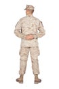 Soldier in parade rest position back view shoot Royalty Free Stock Photo