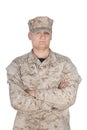 Soldier in parade rest position front view shoot Royalty Free Stock Photo