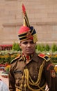 Soldier in parade uniform at The India Gate, Delhi Royalty Free Stock Photo