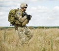 Soldier in patrol Royalty Free Stock Photo