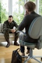 Soldier with physical trauma Royalty Free Stock Photo