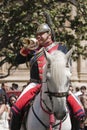 Soldier playing the trumpet