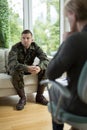 Soldier with posttraumatic stress disorder Royalty Free Stock Photo