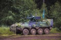 Soldier preparing his combat vehicle.