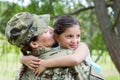 Soldier reunited with her daughter