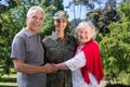 Soldier reunited with her parents