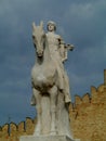 Soldier riding a horse made of marble Royalty Free Stock Photo