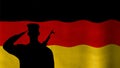 soldier salute national flag of Germany illustration