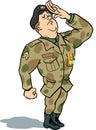 Soldier saluting